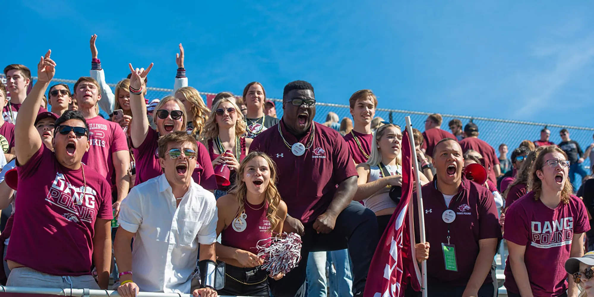 Group of SIU students in the Dawg Pound