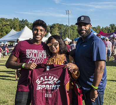 Saluki Student with his family